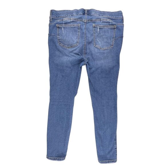 Torrid Jeans 16 Short Skinny Distressed Ripped Denim Blue Wash Casual Streetwear - Picture 2 of 10